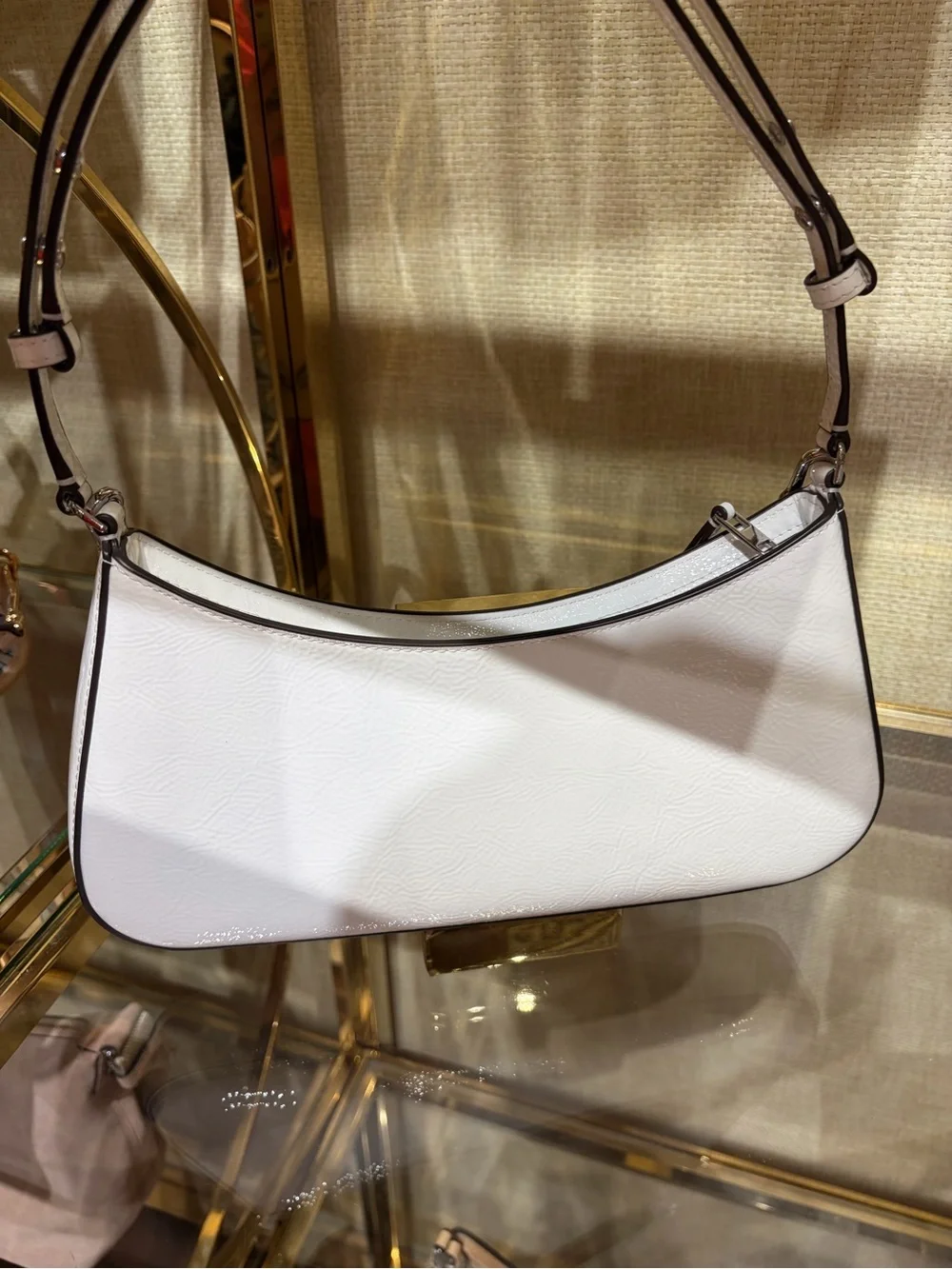 Tory Burch Rory novelty crinkle White Shoulder Bag Style Chain with 2 Straps